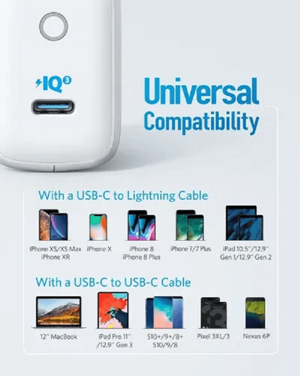 Cargador de Pared Anker PowerPort III Mini PD 30W