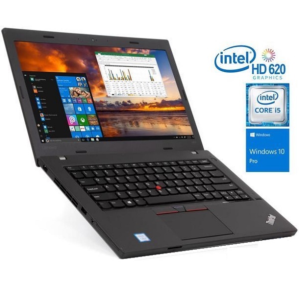 Laptop Lenovo ThinkPad L470 FullHD 14" Intel core i5-6300 8 Gb Ram 256 Gb SSD de alta velocidad Negro EQUIPO REACONDICIONADO GRADO A con Webcam externa de regalo