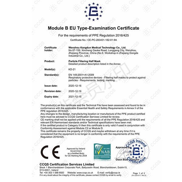 10 piezas Cubrebocas KN95 Certificado FDA ISO CE blanco con 5 capas  Empaque individual máxima protección FFP2 