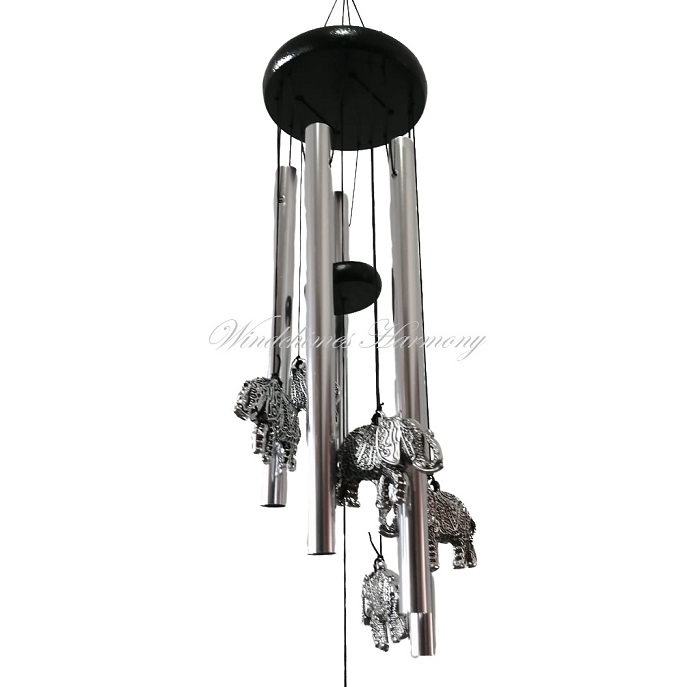 Windchime Movil Viento Elefantes Espanta Espiritus Campana Suerte