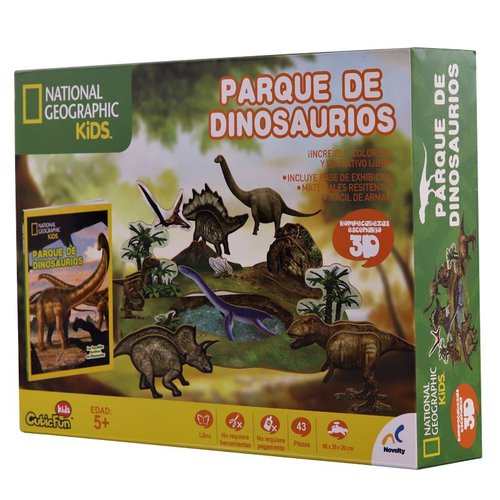 Libro de Actividades con Rompecabezas 3D NatGeo Kids Dinosaurios