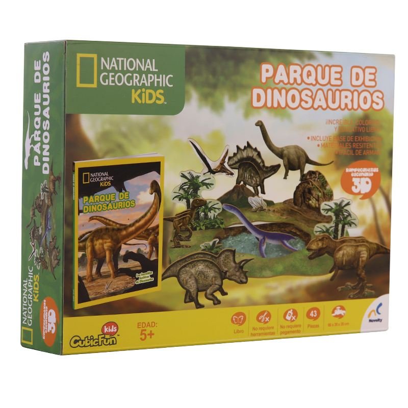 Libro de Actividades con Rompecabezas 3D NatGeo Kids Dinosaurios