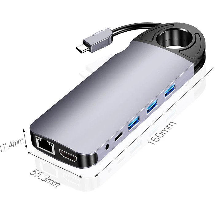 Multipuerto Usb C SSK 10Gbps USB C 3.2 Gen2 Hub, 5-in-1 SuperSpeed Type C Multiport Adapter With 4K HDMI, 2 USB C(1 PD3.0 Powered), 2 USB A 3.1/3.2 Gen2 10Gbps USB C