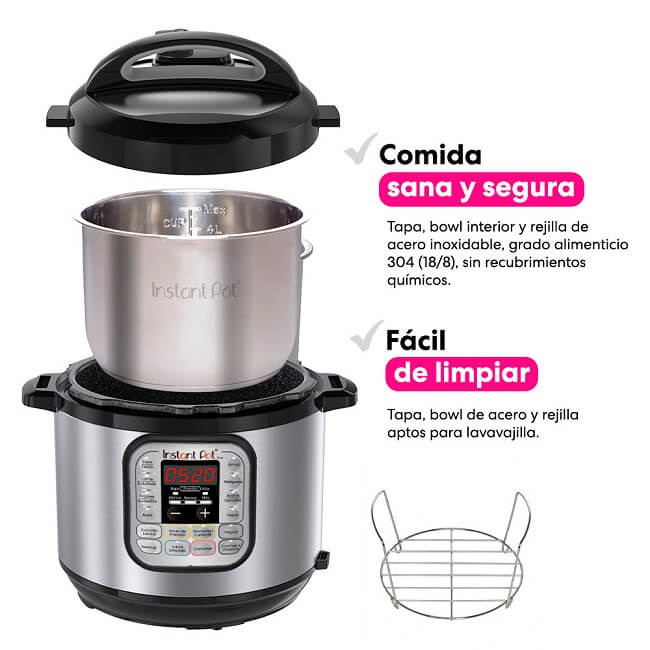 Olla de presión multifuncional eléctrica Instant Pot Duo 80 (8 litros)