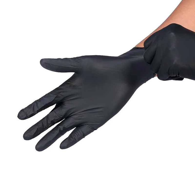 Guantes De Nitrilo Negro Desechables 100Pz Medianos