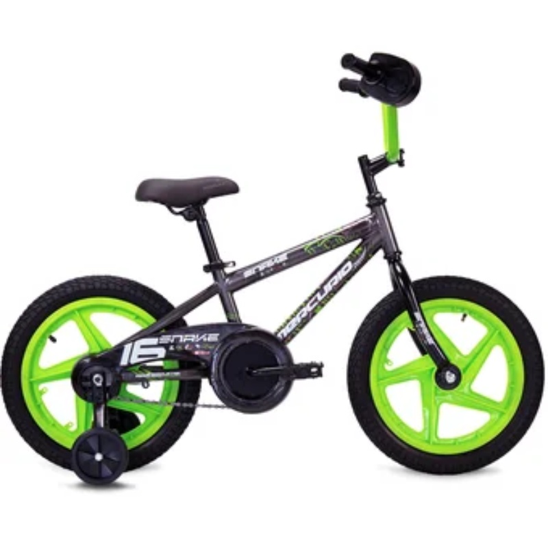 BICICLETA MERCURIO SNAKE R16 GRIS/VERDE 1V. END7