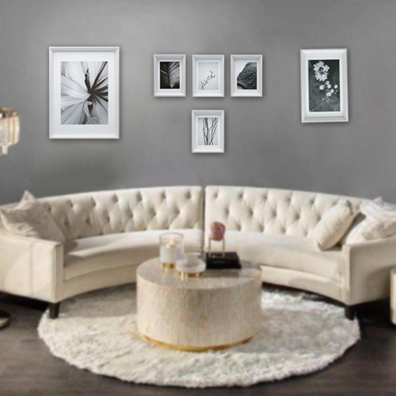 Set 6pz Portaretrato Madera Pared Marco Multiples Sq-6-p