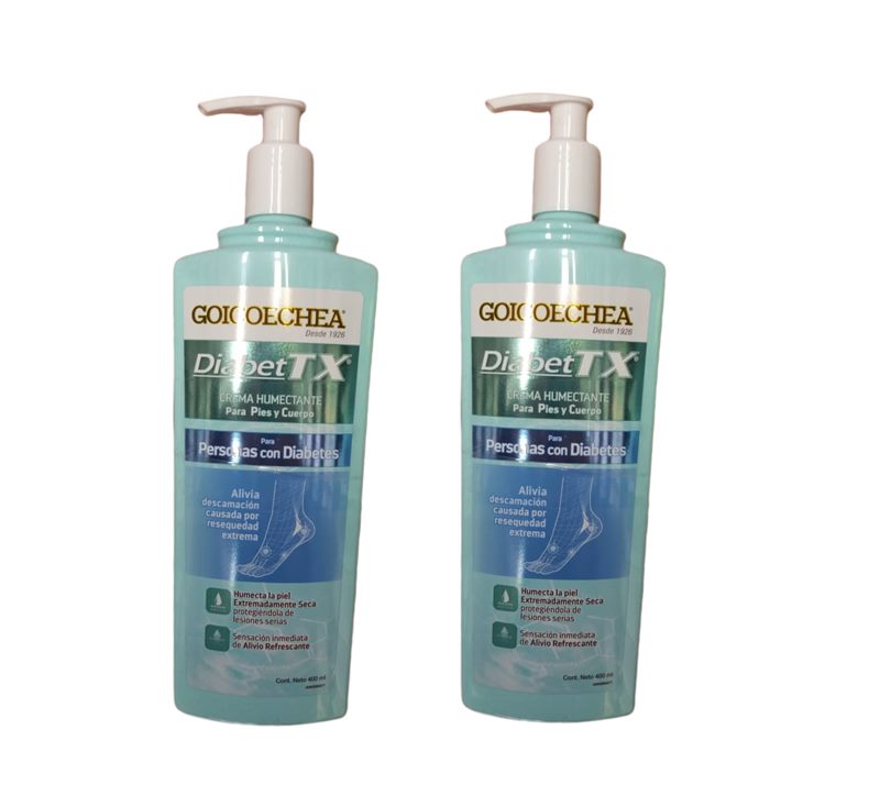 crema para diabético Goicochea diabet TX  2 pack 400mlc/u