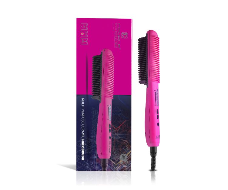 Cepillo Alaciador Cerámico Multiusos Hot Pink Royale