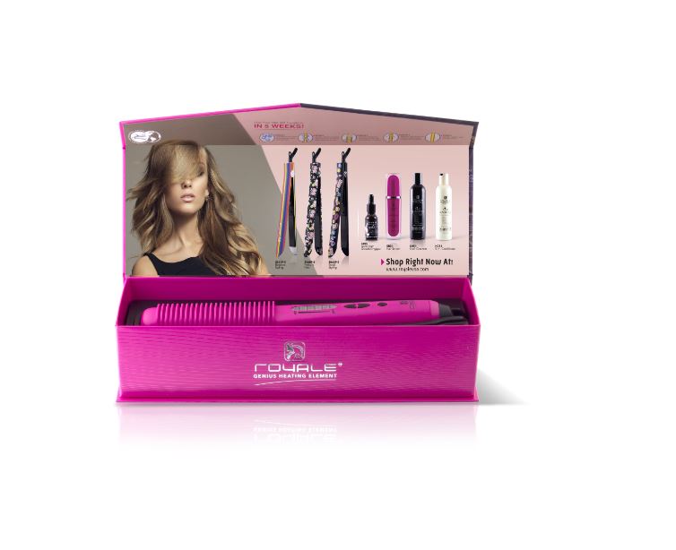 Cepillo Alaciador Cerámico Multiusos Hot Pink Royale