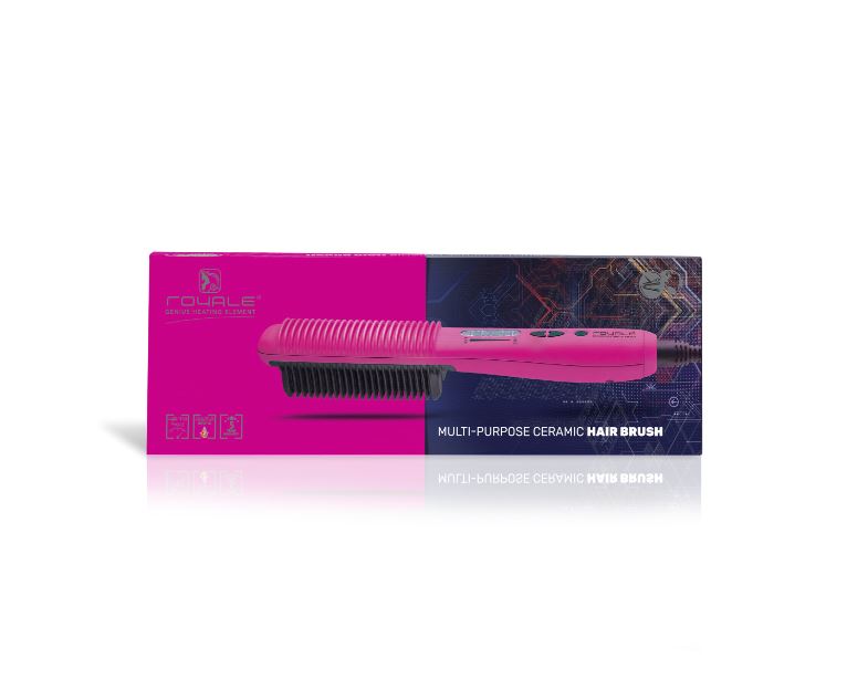Cepillo Alaciador Cerámico Multiusos Hot Pink Royale