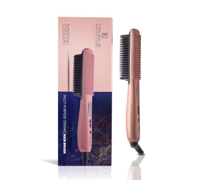 Cepillo Alaciador Cerámico Multiusos Rose Gold Royale