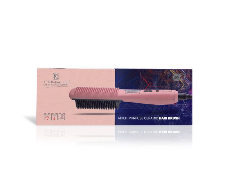 Cepillo Alaciador Cerámico Multiusos Rose Gold Royale