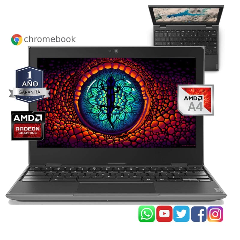 Laptop Lenovo Chromebook 11 Amd A4 32Gb Ram 4Gb