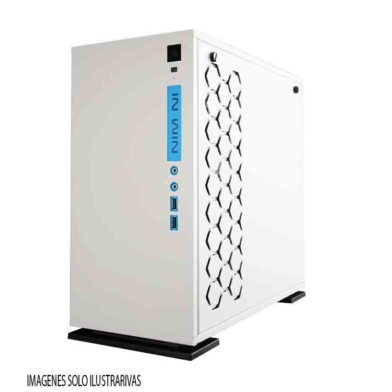 GABINETE INWIN 301 BLANCO LED ATX S/FUENTE CRISTAL IW-301-WHITE 