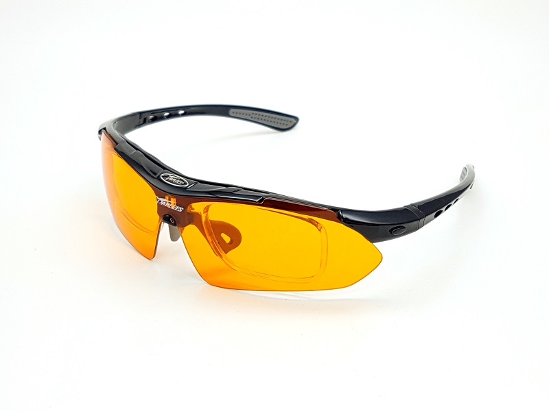 Lentes De Sol Deportivos Panlees SP008 Negro/Gris Ciclismo Micas Intercambiables
