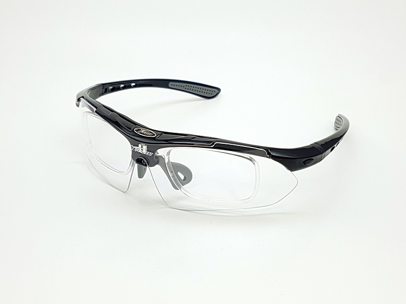 Lentes De Sol Deportivos Panlees SP008 Negro/Gris Ciclismo Micas Intercambiables
