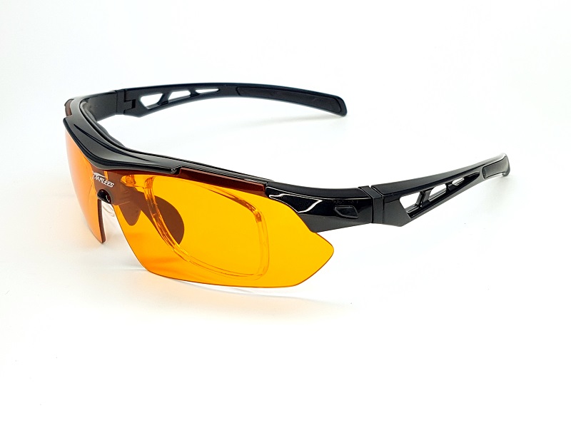 Lentes De Sol Deportivos Panlees SP017 Negro/Negro Ciclismo Micas Intercambiables