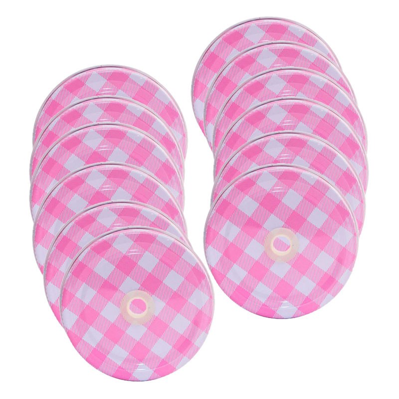 12 Tapas Rosa para Frasco Mason Jars Mantel