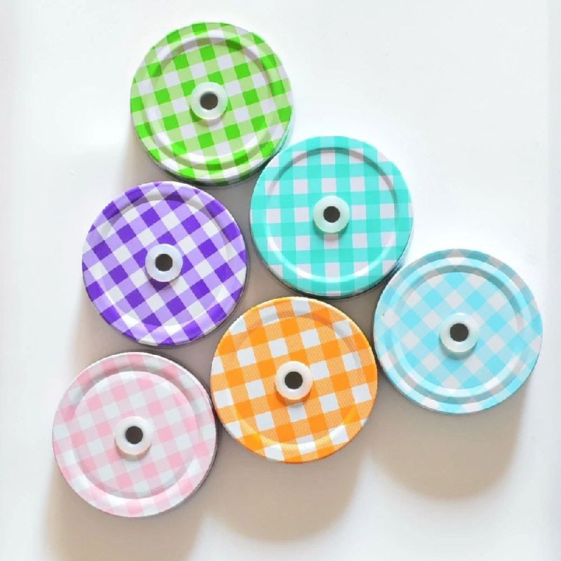 12 Tapas Rosa para Frasco Mason Jars Mantel