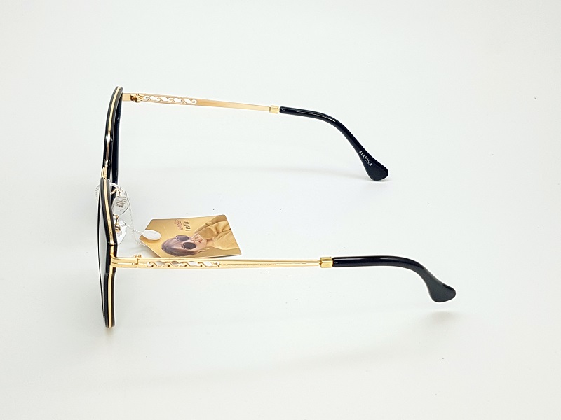 Lentes De Sol Marina D5972 Polarizados Negro/Dorado