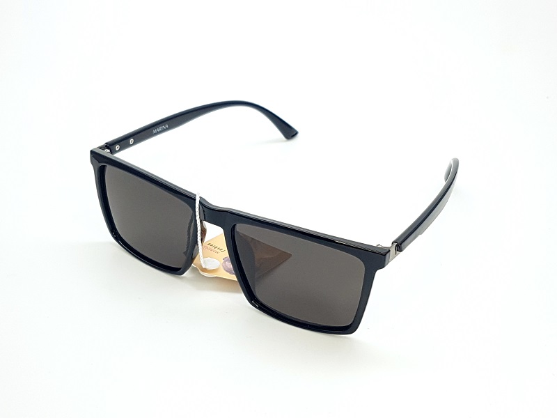 Lentes De Sol Marina D7289 Polarizados Negro Brillante