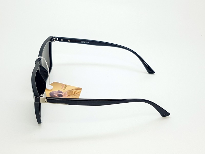 Lentes De Sol Marina D7289 Polarizados Negro Brillante