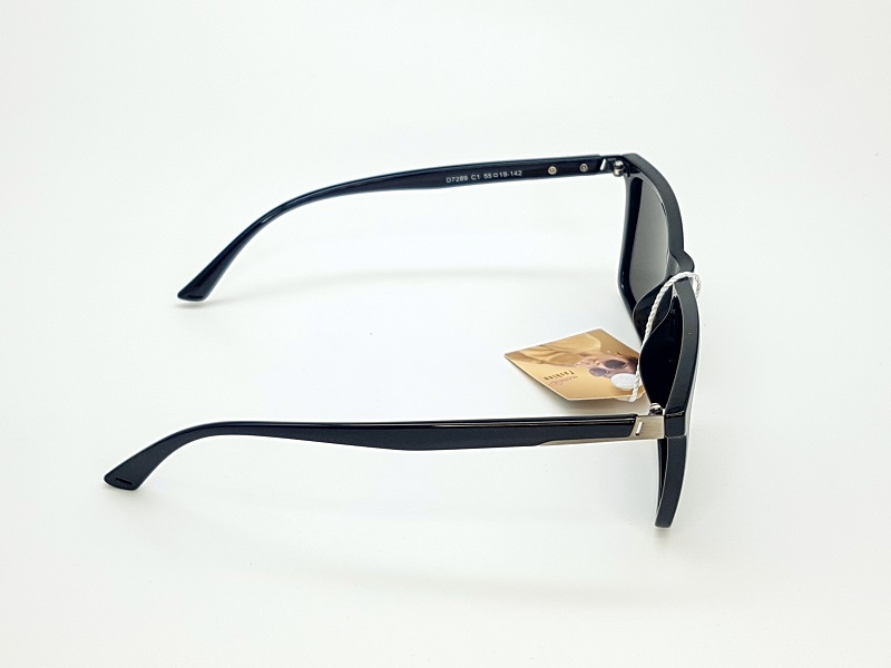 Lentes De Sol Marina D7289 Polarizados Negro Brillante