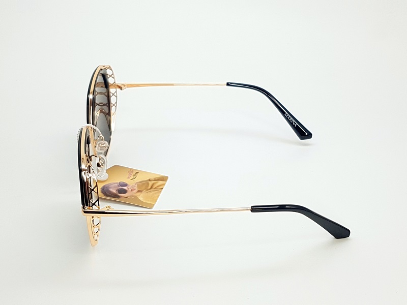 Lentes De Sol Marina D6028 Polarizados Negro/Dorado