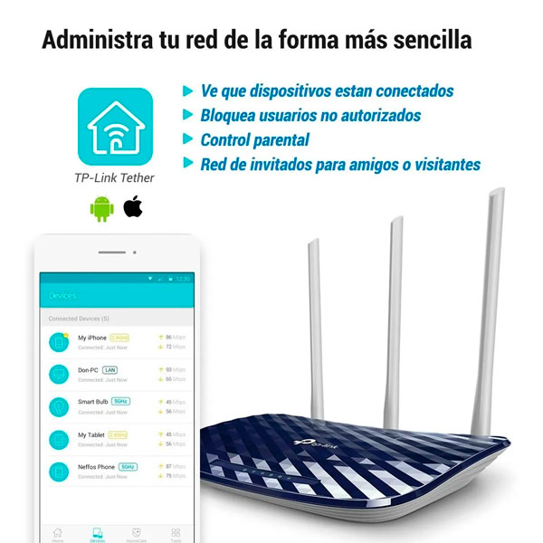 Router Tp-link Archer C20 Ac750 Dualband Inalámbrico