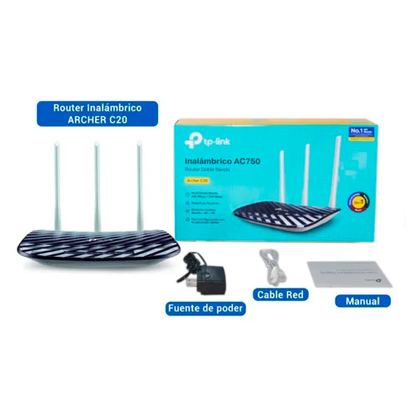 Router Tp-link Archer C20 Ac750 Dualband Inalámbrico
