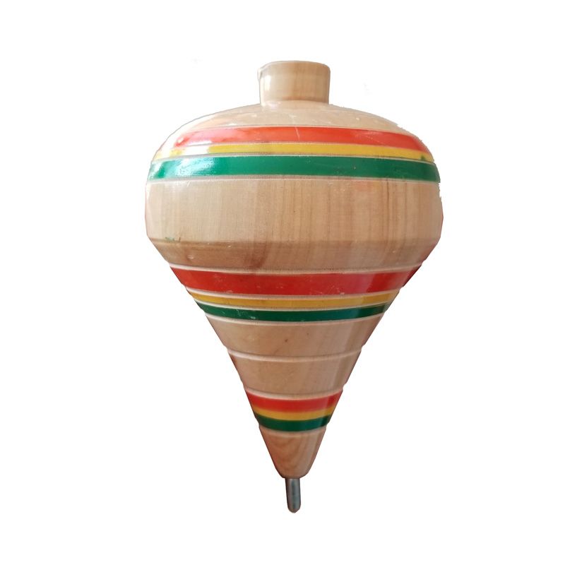 Trompo De Madera Extra Grande Juguete Mexicano 100% Artesanal