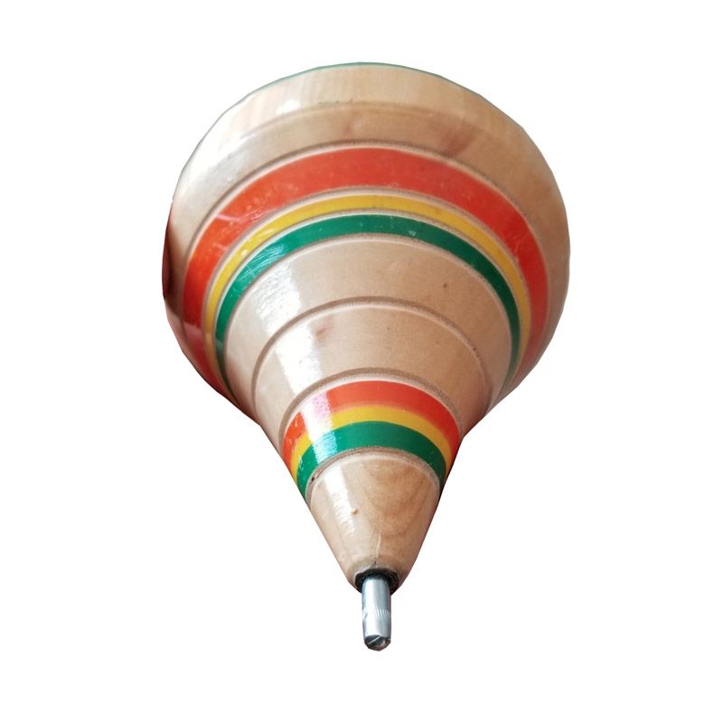 Trompo De Madera Extra Grande Juguete Mexicano 100% Artesanal