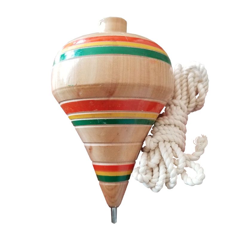 Trompo De Madera Extra Grande Juguete Mexicano 100% Artesanal