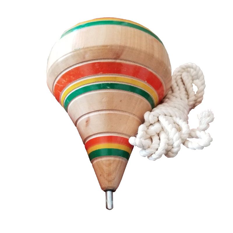 Trompo De Madera Extra Grande Juguete Mexicano 100% Artesanal