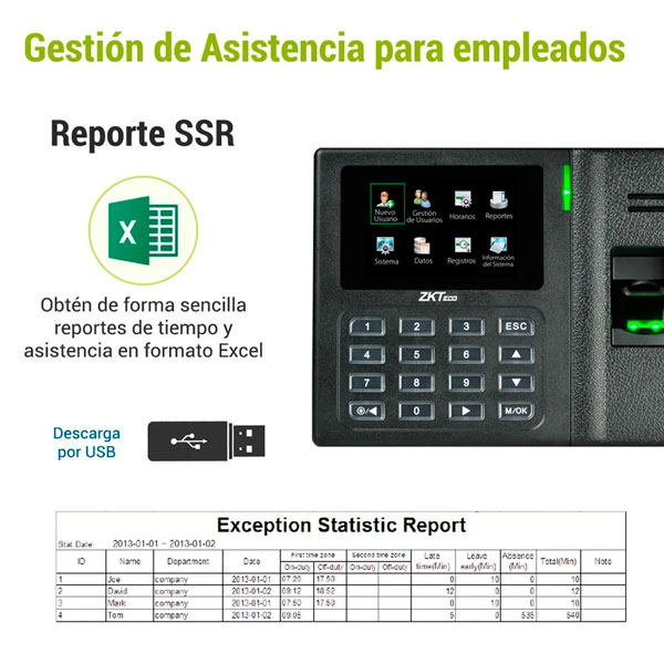 Control De Asistencia Checador Zkteco Lx14 Biometrico
