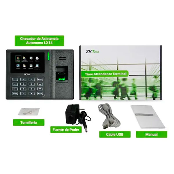 Control De Asistencia Checador Zkteco Lx14 Biometrico