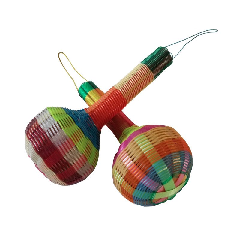 Sonaja Bebé 100% Artesanal Colorida Estimulante Suave Lavable