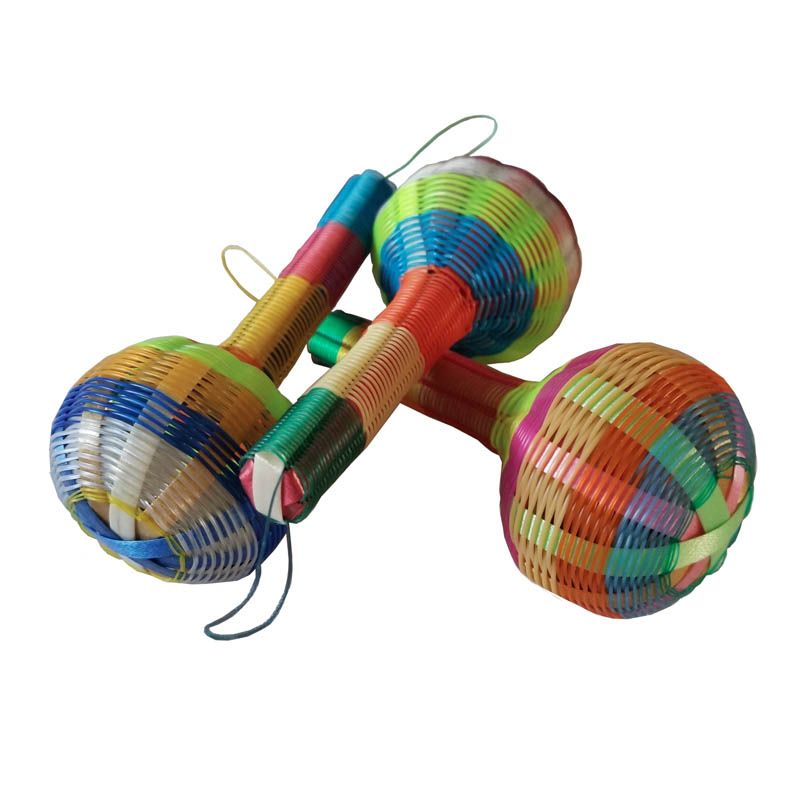 Sonaja Bebé 100% Artesanal Colorida Estimulante Suave Lavable