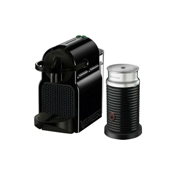 Cafetera Nespresso Inissia Black + Aeroccino 3 + 14 Cápsulas