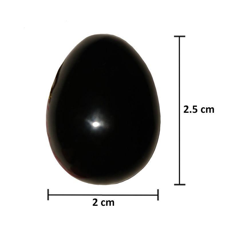 Huevo 100% Obsidiana Artesanal Pequeño Tallado y Pulido Teotihuacano