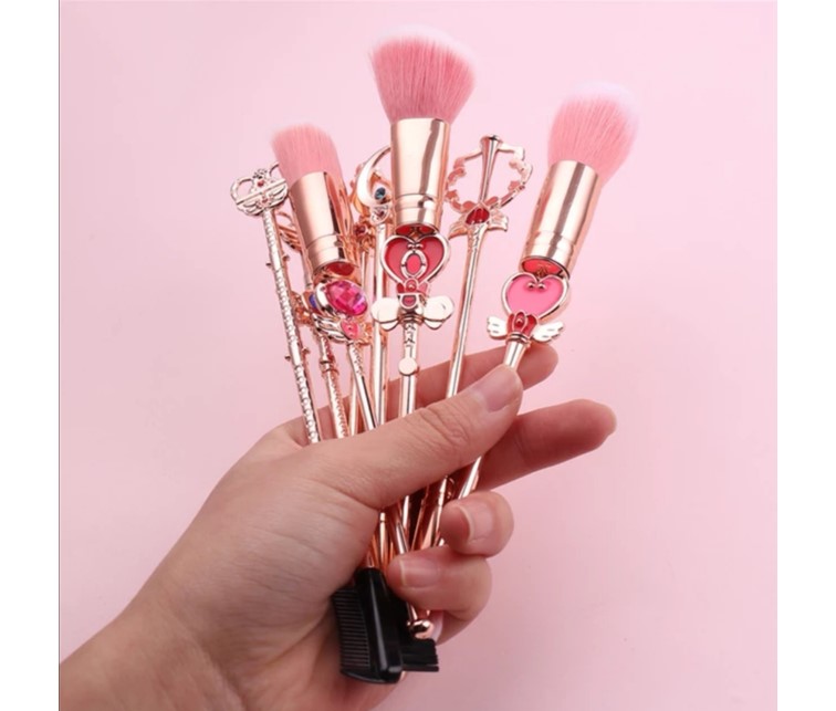 Set Kit De 8 Pinceles Brochas De Maquillaje De Sailor Moon