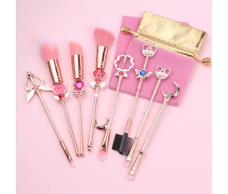 Set Kit De 8 Pinceles Brochas De Maquillaje De Sailor Moon