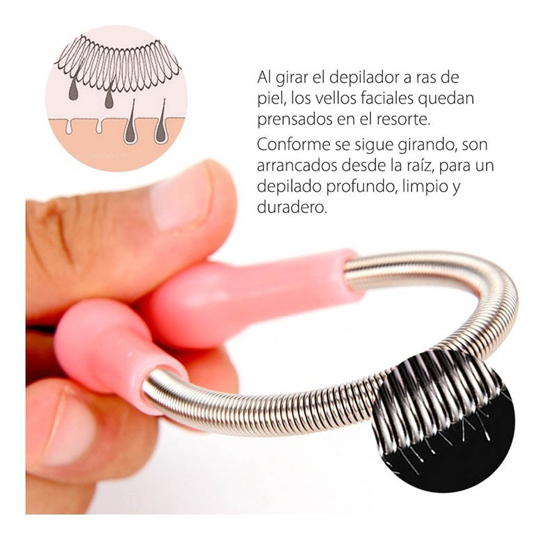 3 Depilador De Resorte Para Vello Facial Spring