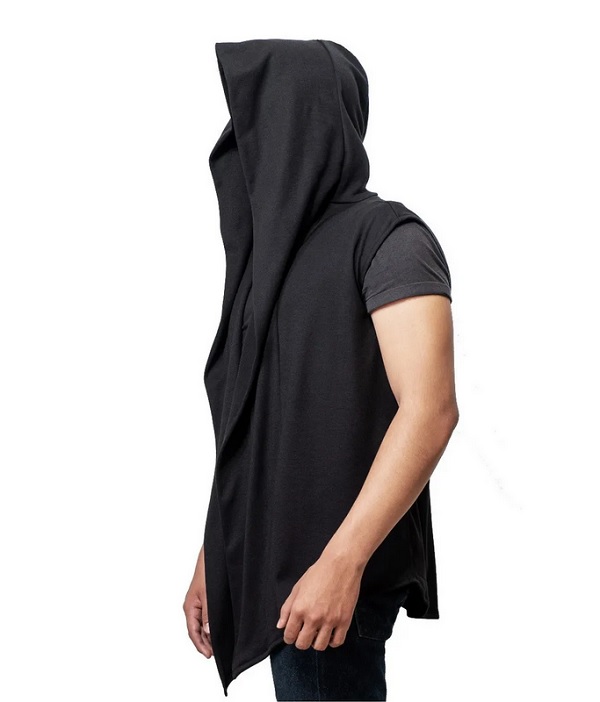 Sueter Largo De Hombre Sin Mangas, Gorro, Chaleco, Cardigan.