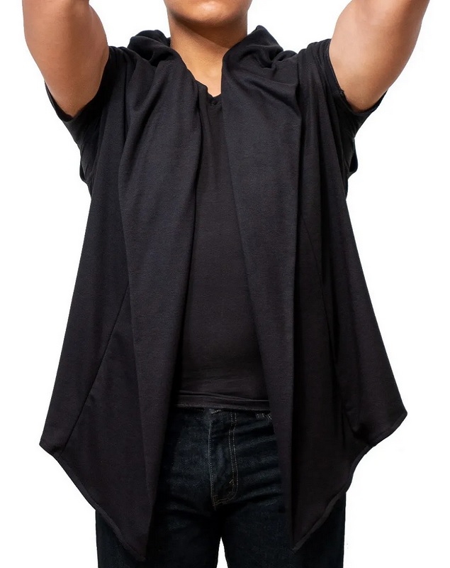 Sueter Largo De Hombre Sin Mangas, Gorro, Chaleco, Cardigan.