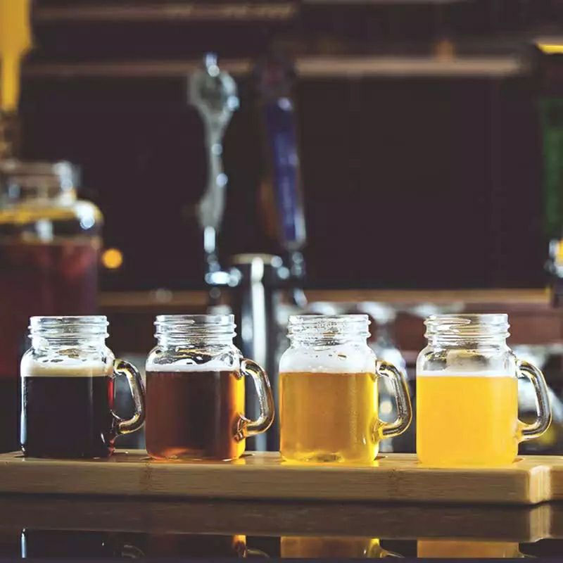 6 Frascos Mason Jars Liso con Tapa Mantel y Popote Rojo