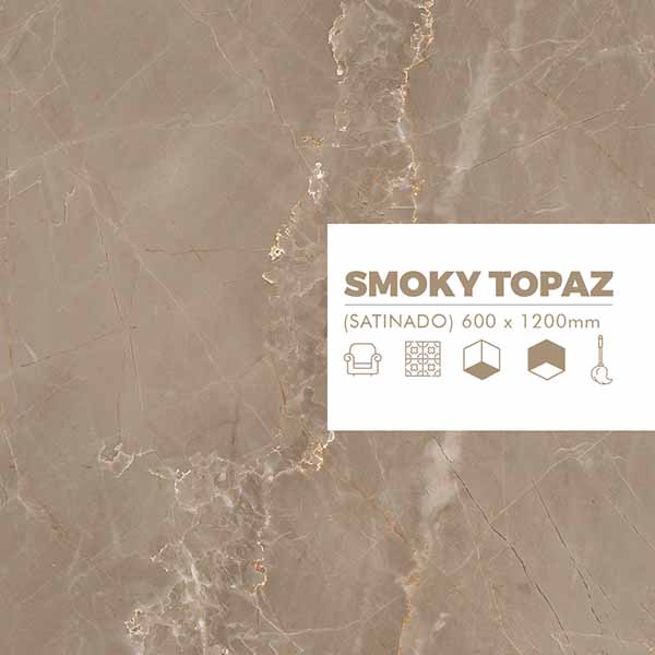 Piso Porcelanato Ozlich Smoky Topaz 60x120 cm