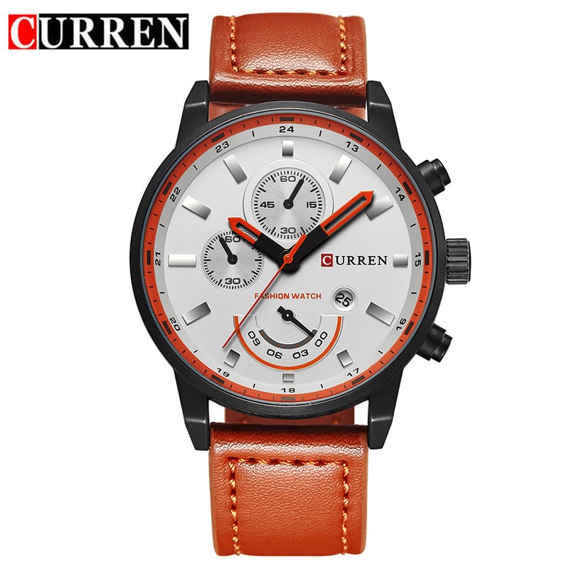 Reloj de Hombre Curren 8217 Marrón Deportivo con Fechador