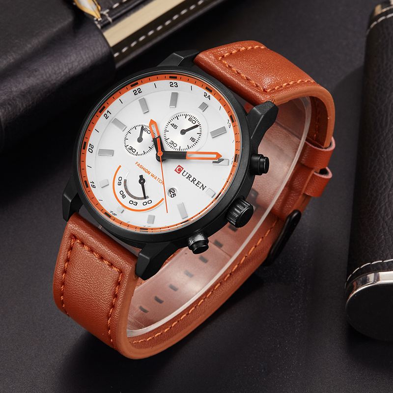 Reloj de Hombre Curren 8217 Marrón Deportivo con Fechador